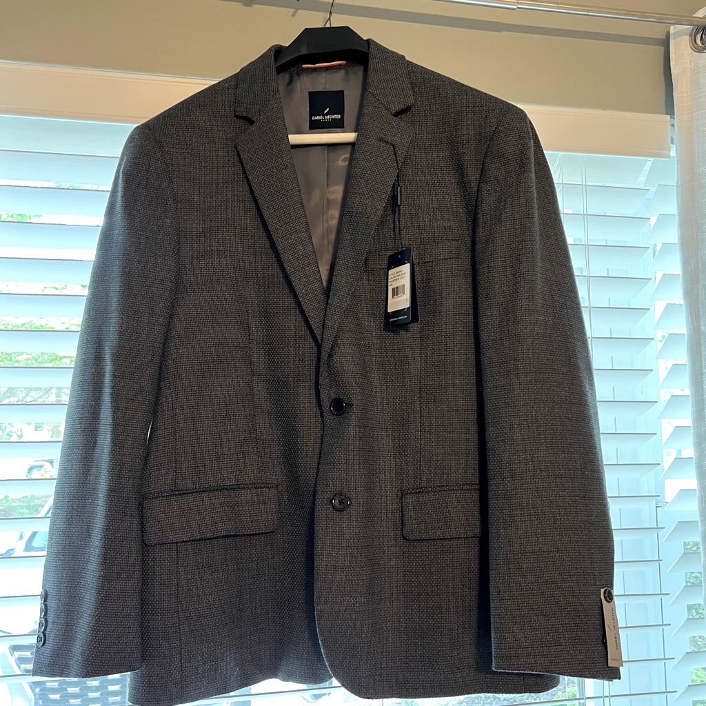Daniel Hechter Blazer 40s Dark Silver Nwt